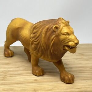 VINTAGE 1975 MARX TOYS SAFARI ADVENTURE LION TOY Wheels And Mouth Work.‎